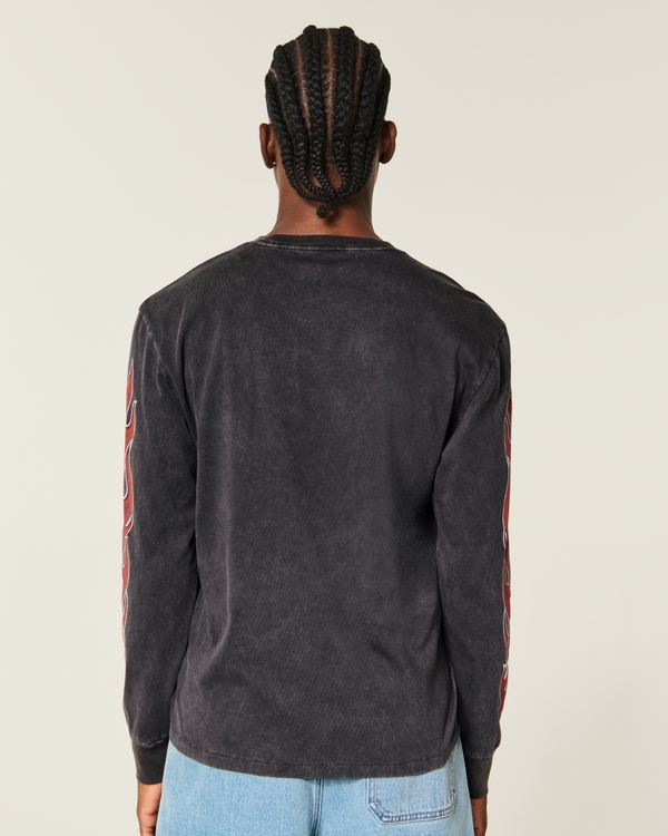 メンズ リラックス 長袖 Harley-Davidson グラフィックTシャツ