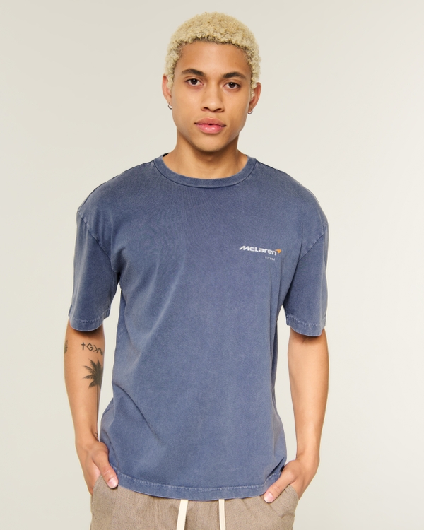 Boxy Cotton McLaren Racing Graphic Tee, Dark Blue view 2