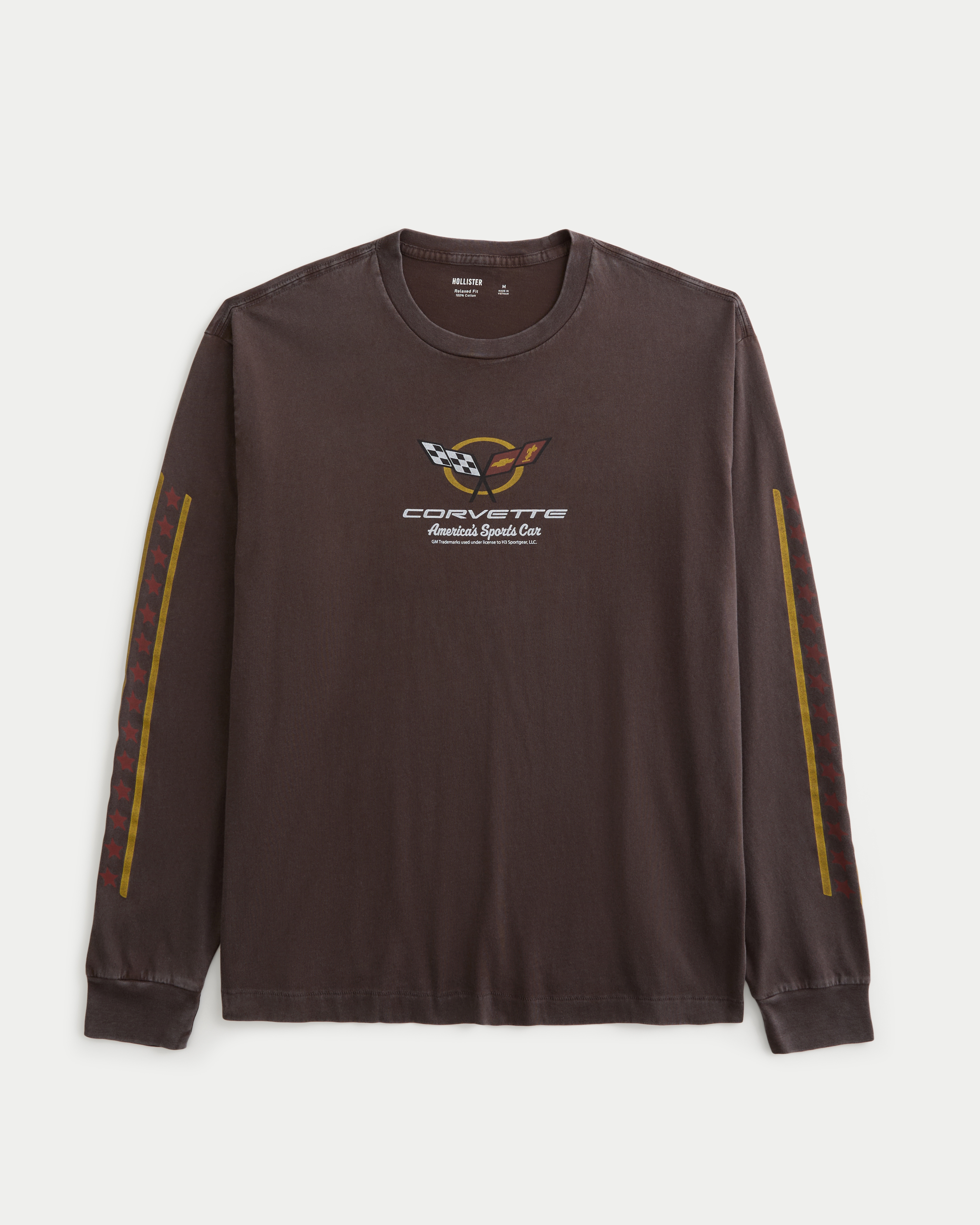 Relaxed Long-Sleeve Chevrolet Corvette Graphic Tee