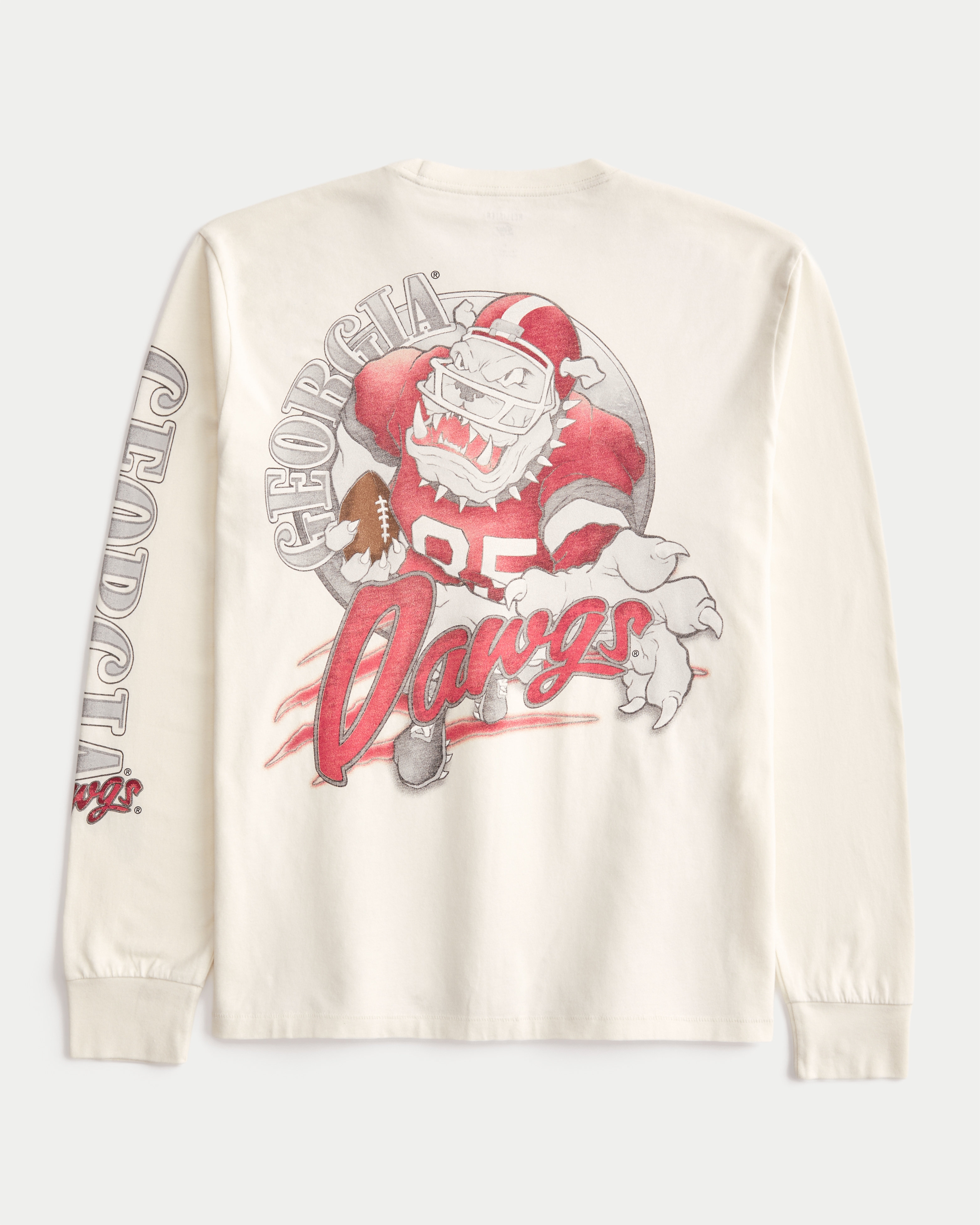 Relaxed Long-Sleeve University of Georgia Bulldogs Graphic Tee