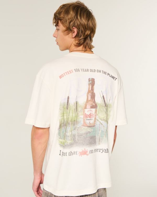 Boxy Frank's RedHot Graphic Tee, Cream view 2