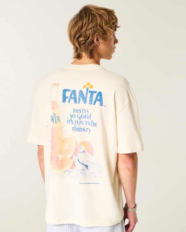 Boxy Fanta Graphic Tee, Cream view 2