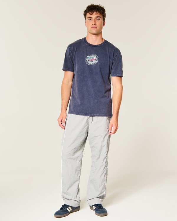 Relaxed Mountain Dew Graphic Tee, Navy view 2
