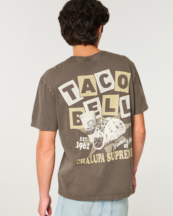 Relaxed Taco Bell Graphic Tee, Brown view 1