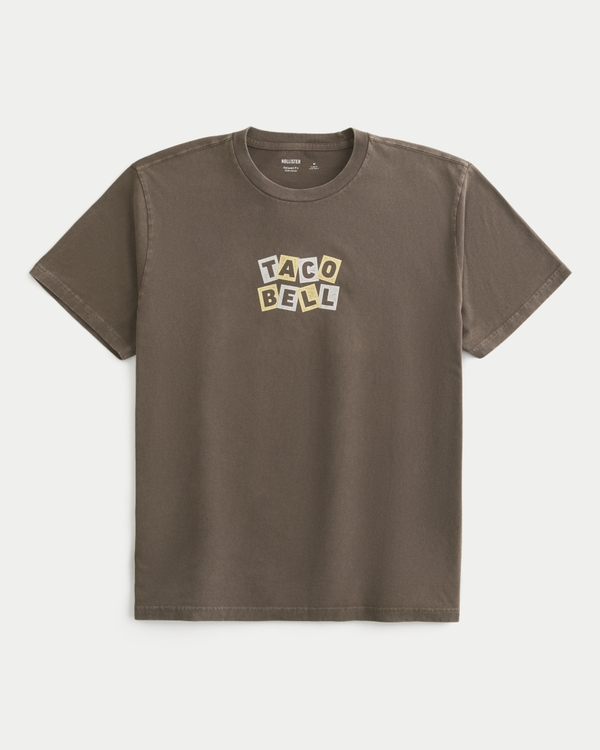 Relaxed Taco Bell Graphic Tee, Brown view 2