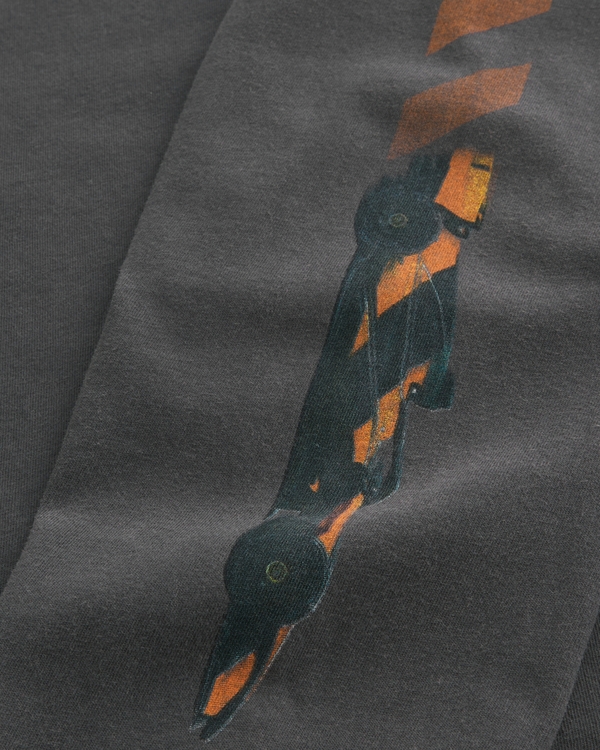 Long-Sleeve McLaren Racing Graphic Tee, Charcoal view 2