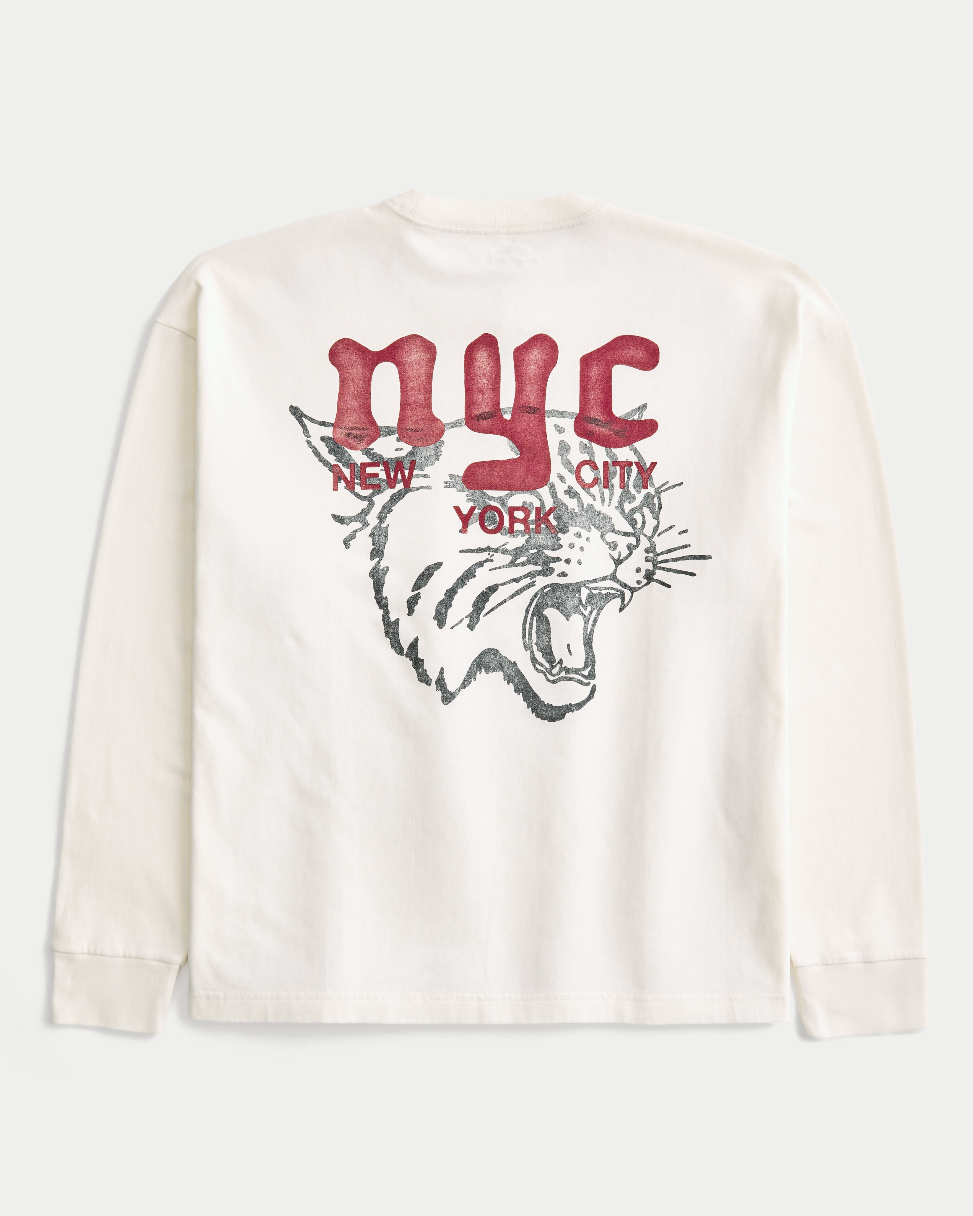 Boxy Heavyweight Long-Sleeve New York City Graphic Tee