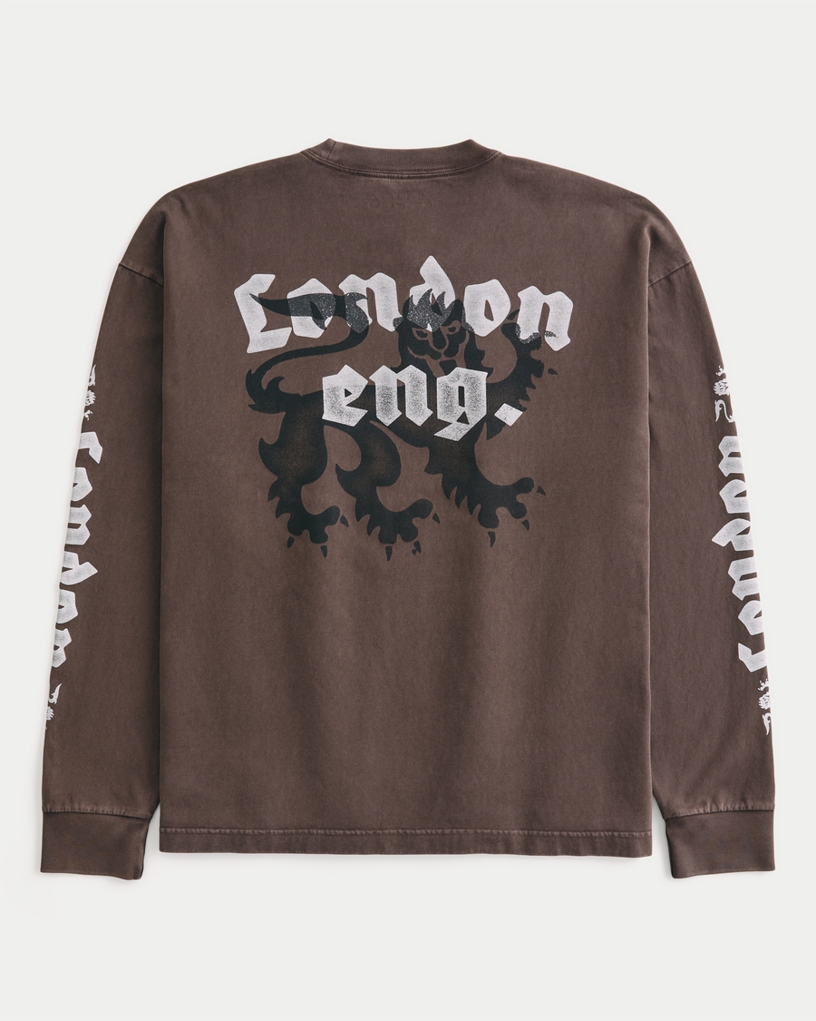 Boxy Heavyweight Long Sleeve New York City Graphic Tee