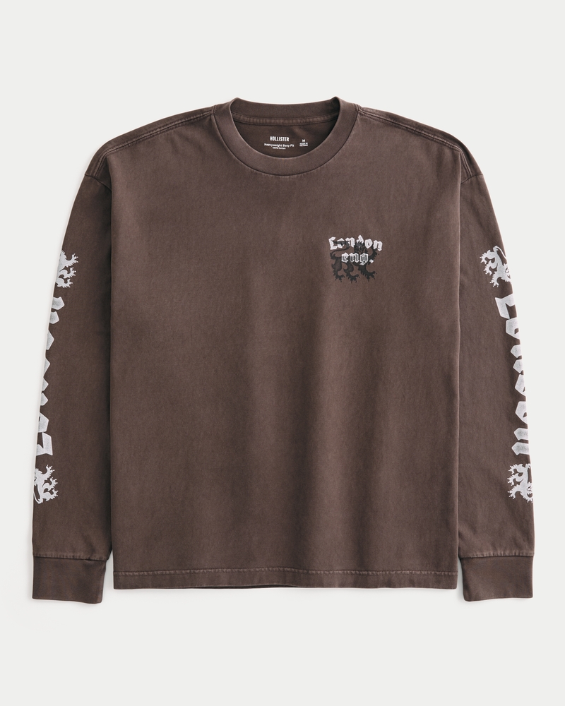 メンズ Boxy Heavyweight Long-Sleeve London Graphic Tee | メンズ