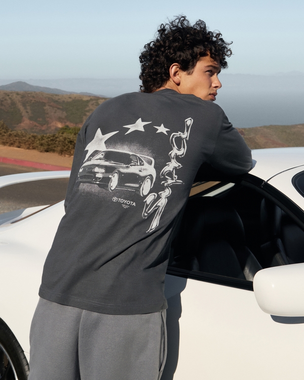 Boxy Long-Sleeve Toyota Supra Graphic Tee