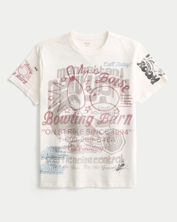 Relaxed Mixed Graphic Tee