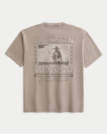 Men's Boxy Jackson Rodeo Graphic Tee | Men's Tops | HollisterCo.com