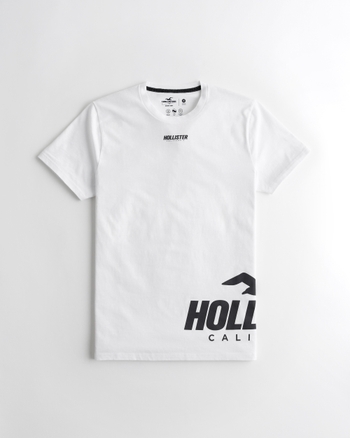 hollister sport knit logo graphic tee