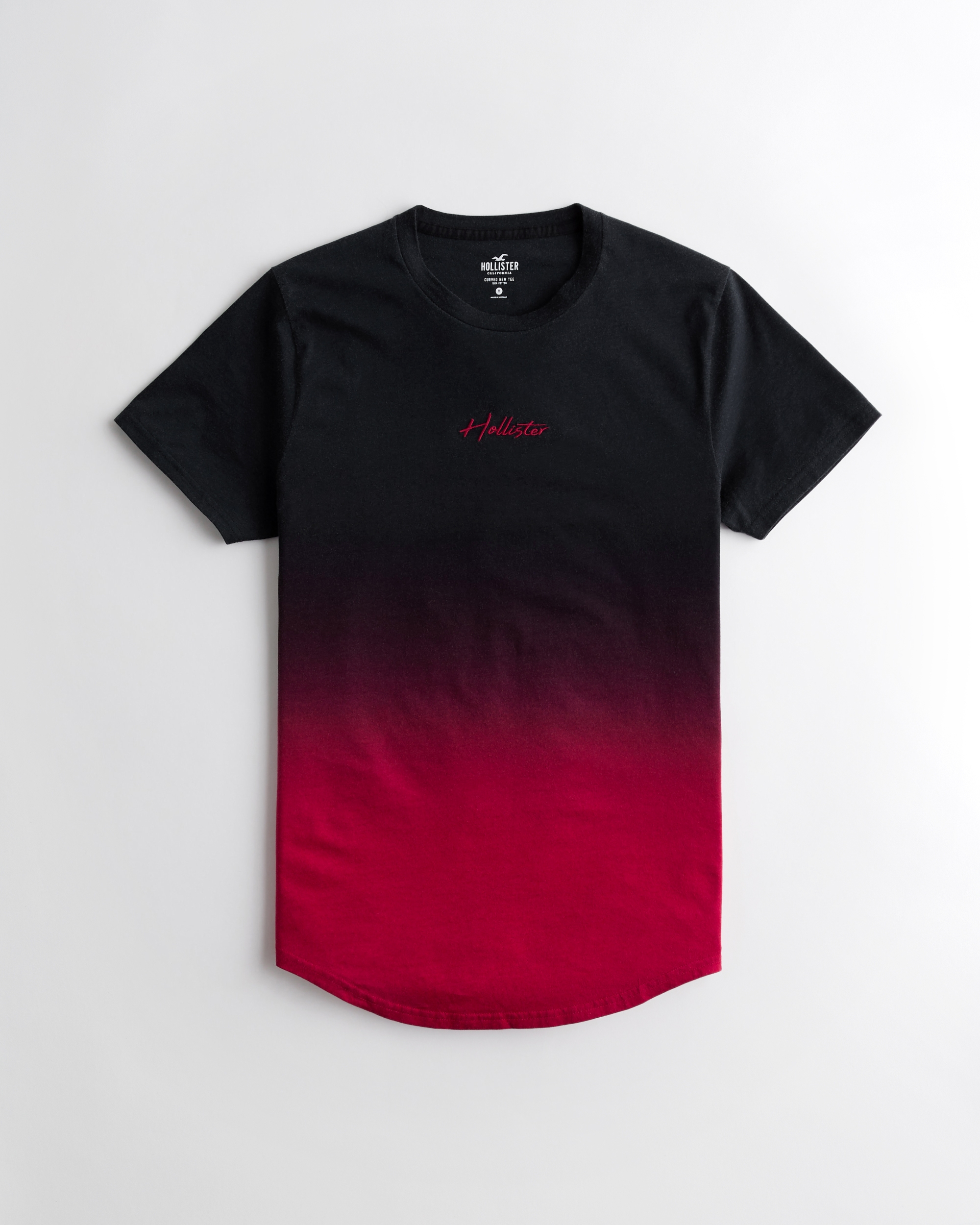 Hollister Curved Hem T-Shirt Black