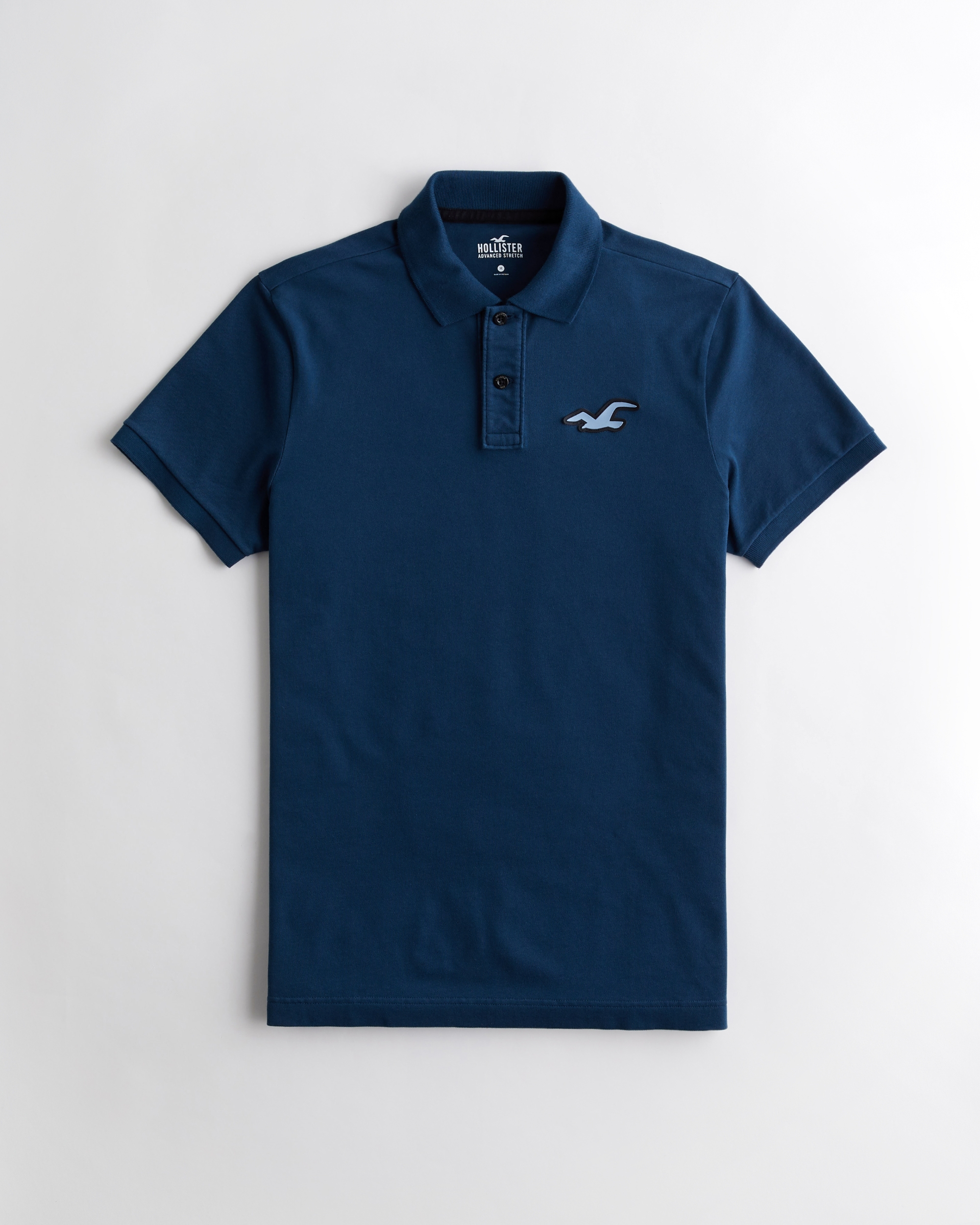 hollister blue polo shirt