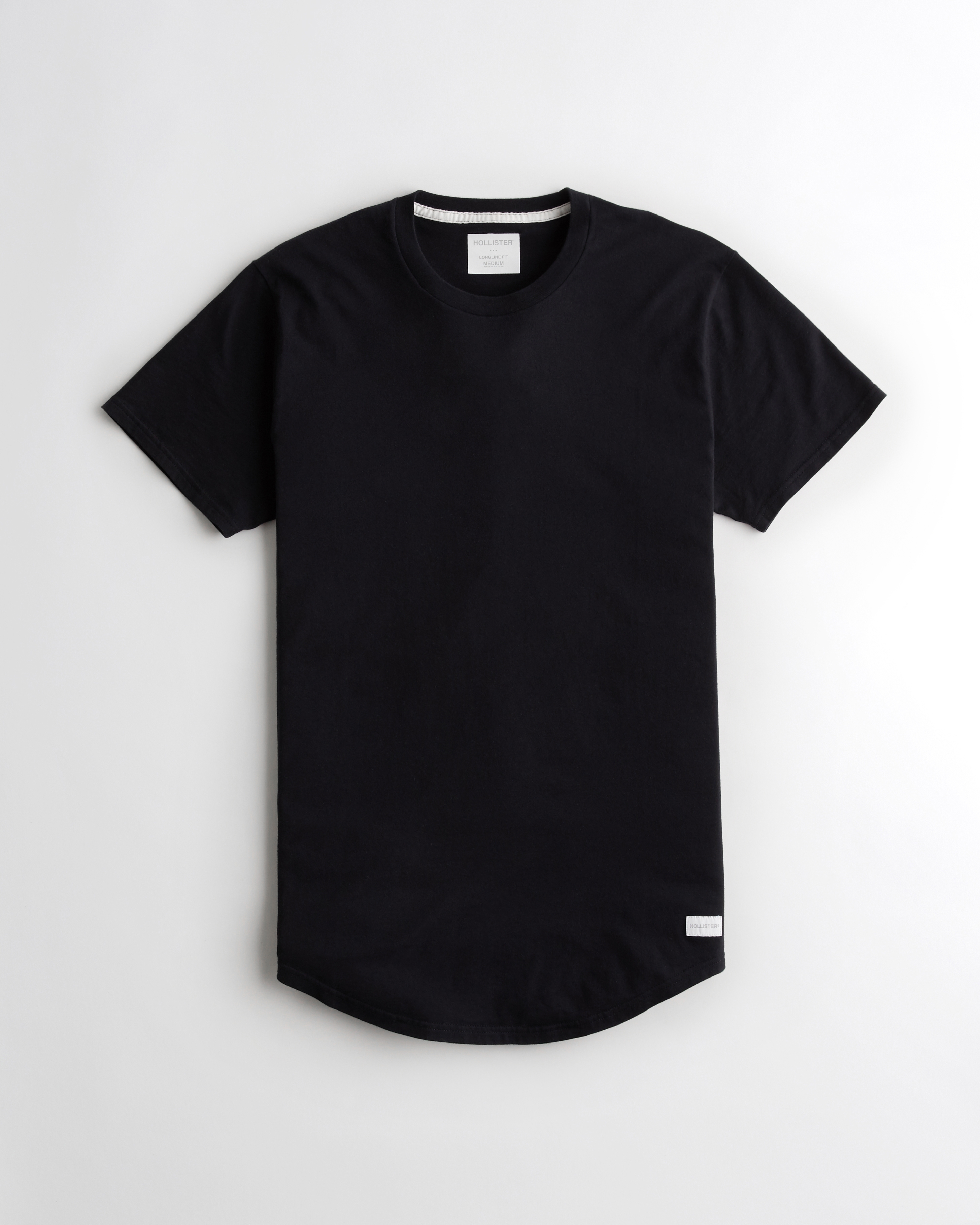 Hollister Longline Curved Hem Crew T-Shirt