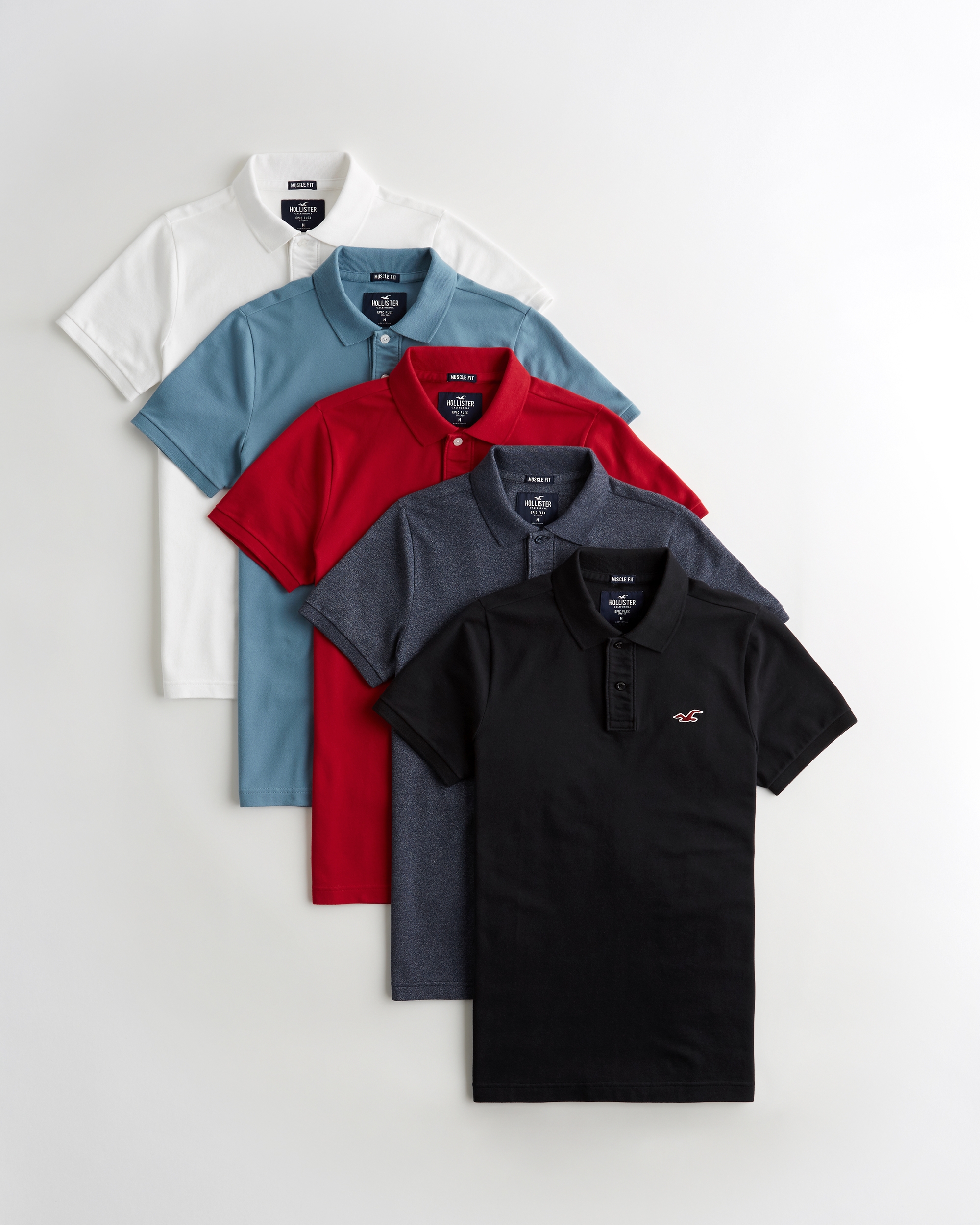 stretch slim fit polo hollister