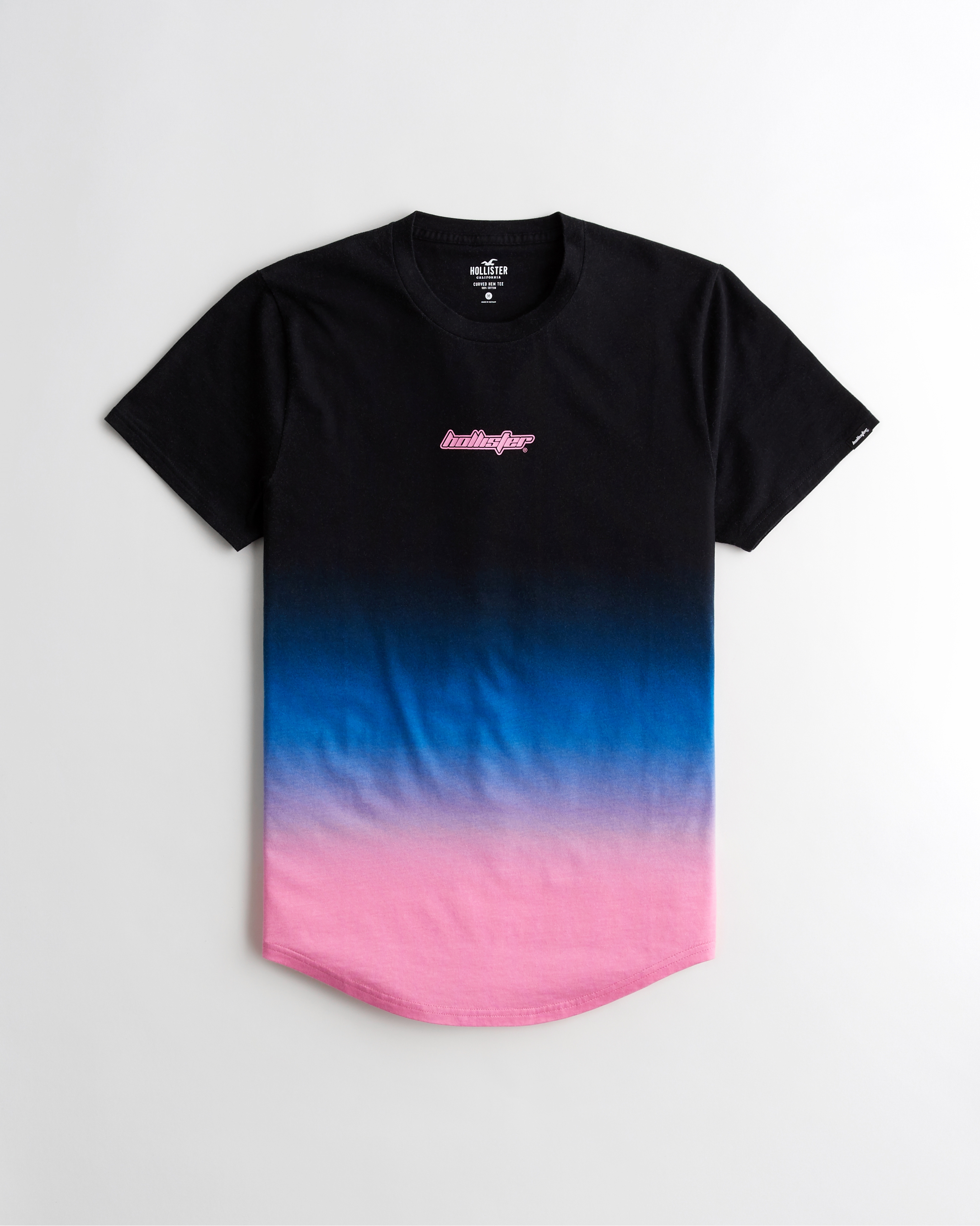 Hollister Front Logo Ombre Print T-shirt in Pink for Men