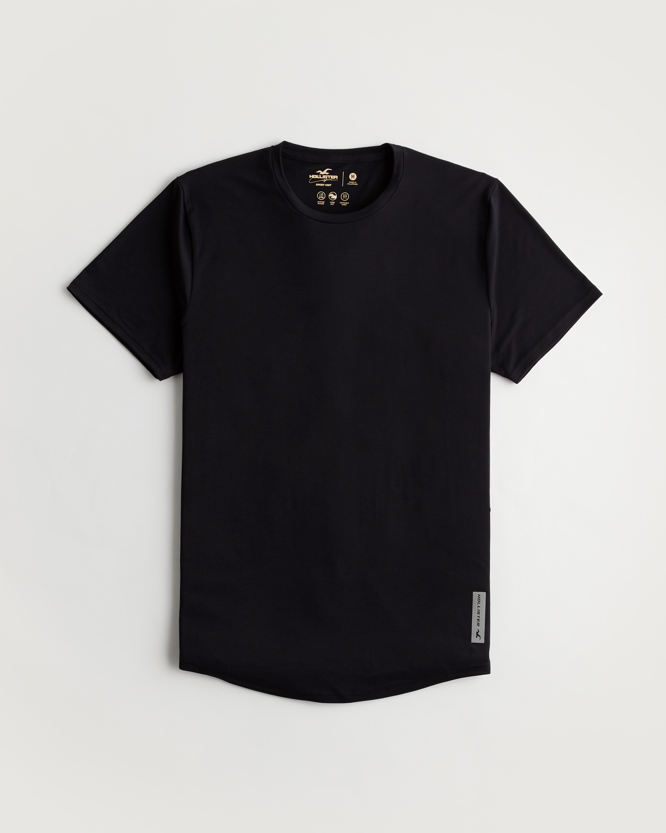 Curved hem hot sale t shirt hollister