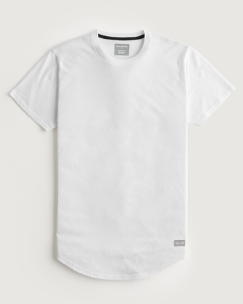 Men's Longline Curved Hem TShirt Men's Sale