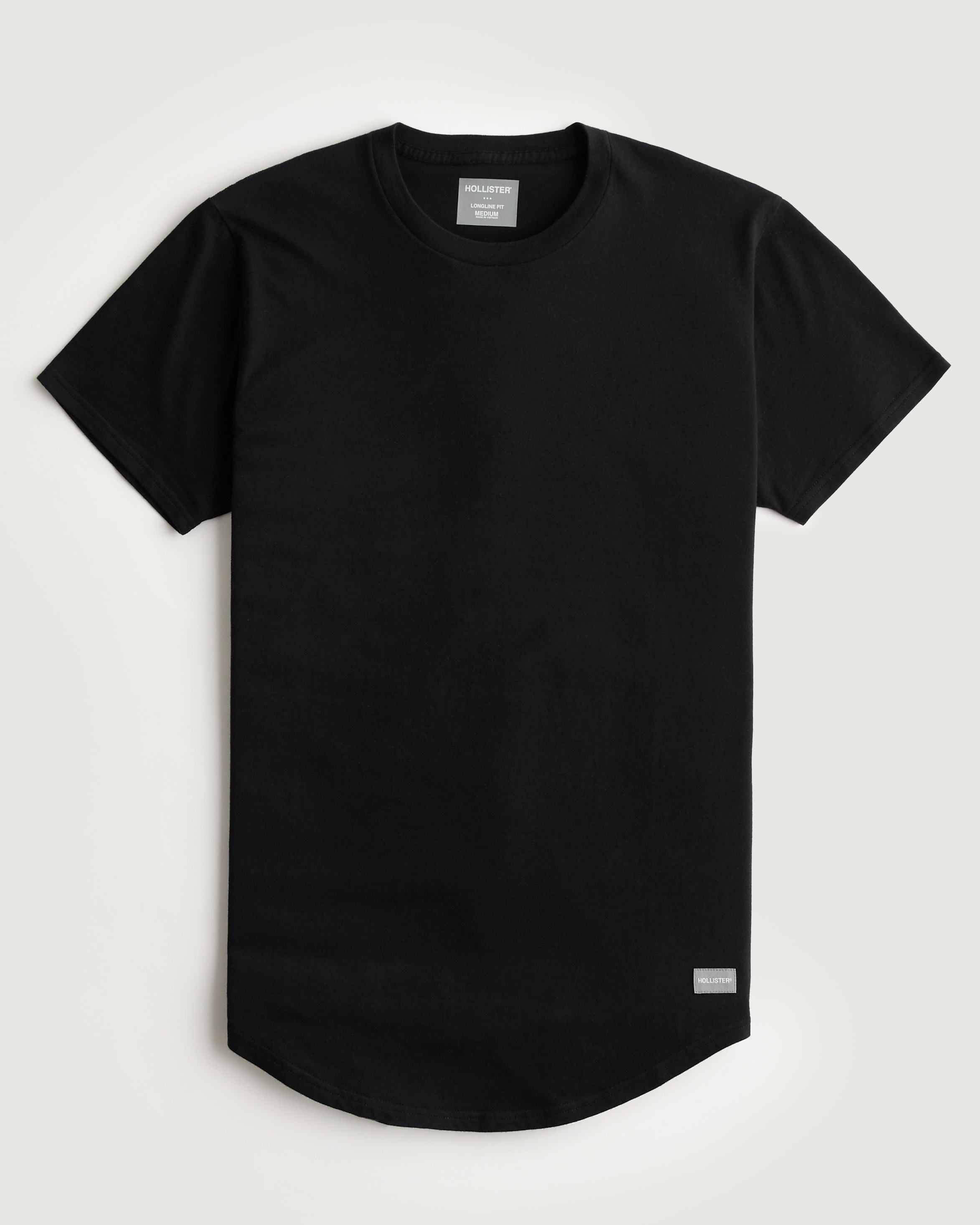 Hollister must have collection curved hem tee online