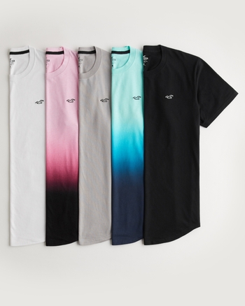 Curved hem store t shirt hollister