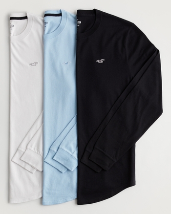 Men's LongSleeve Crew TShirt 3Pack Men's Clearance