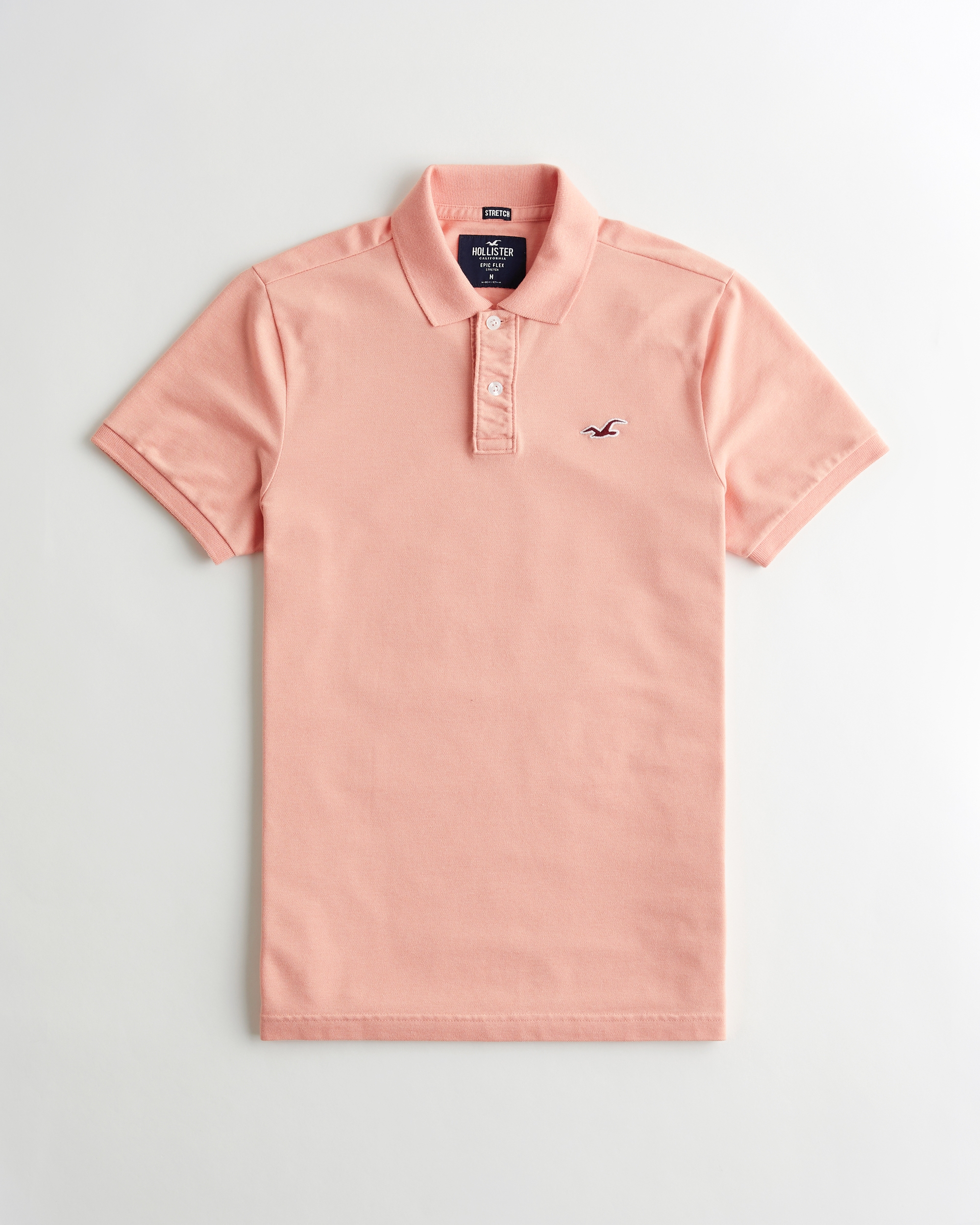 stretch slim fit polo hollister