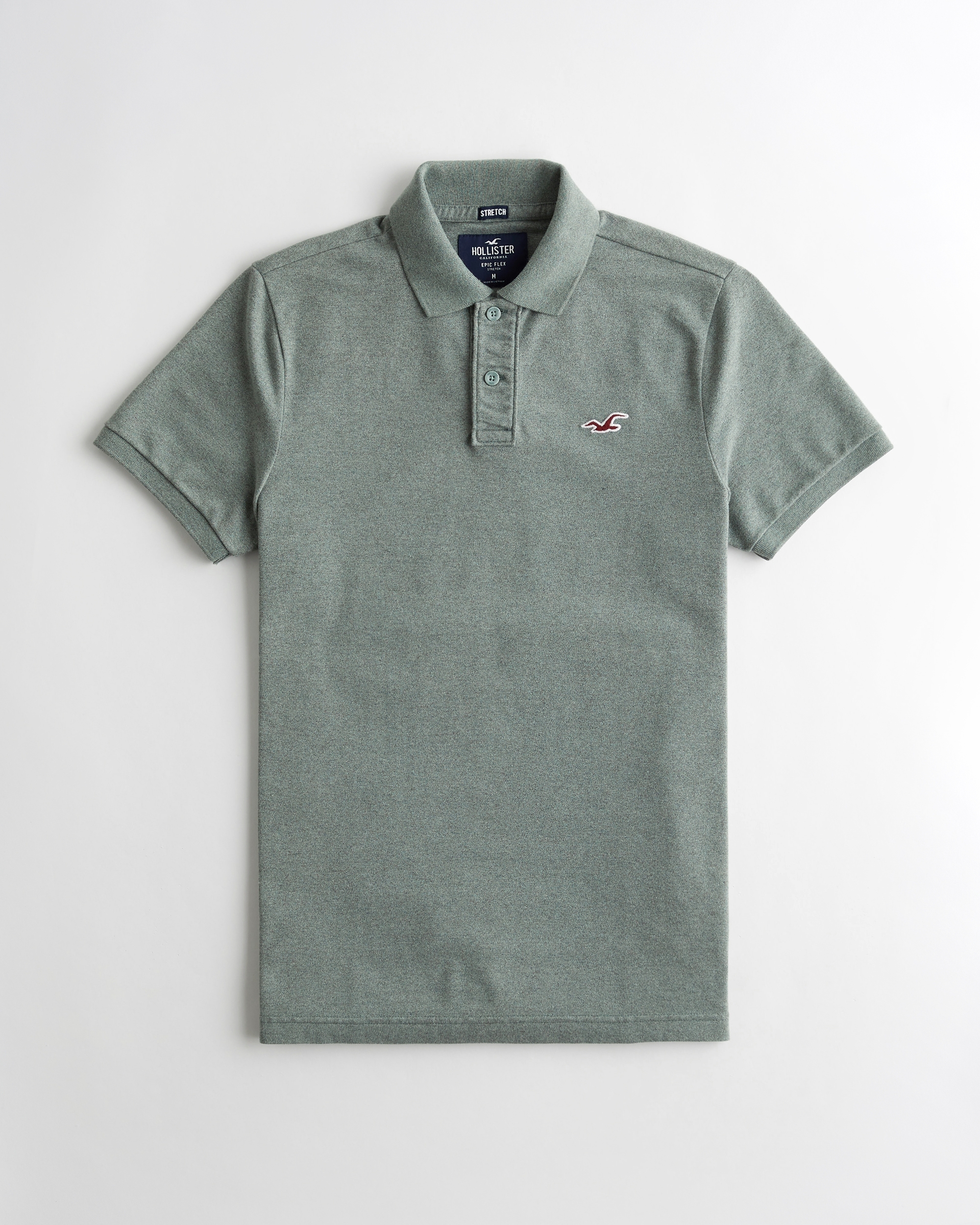 stretch slim fit polo hollister