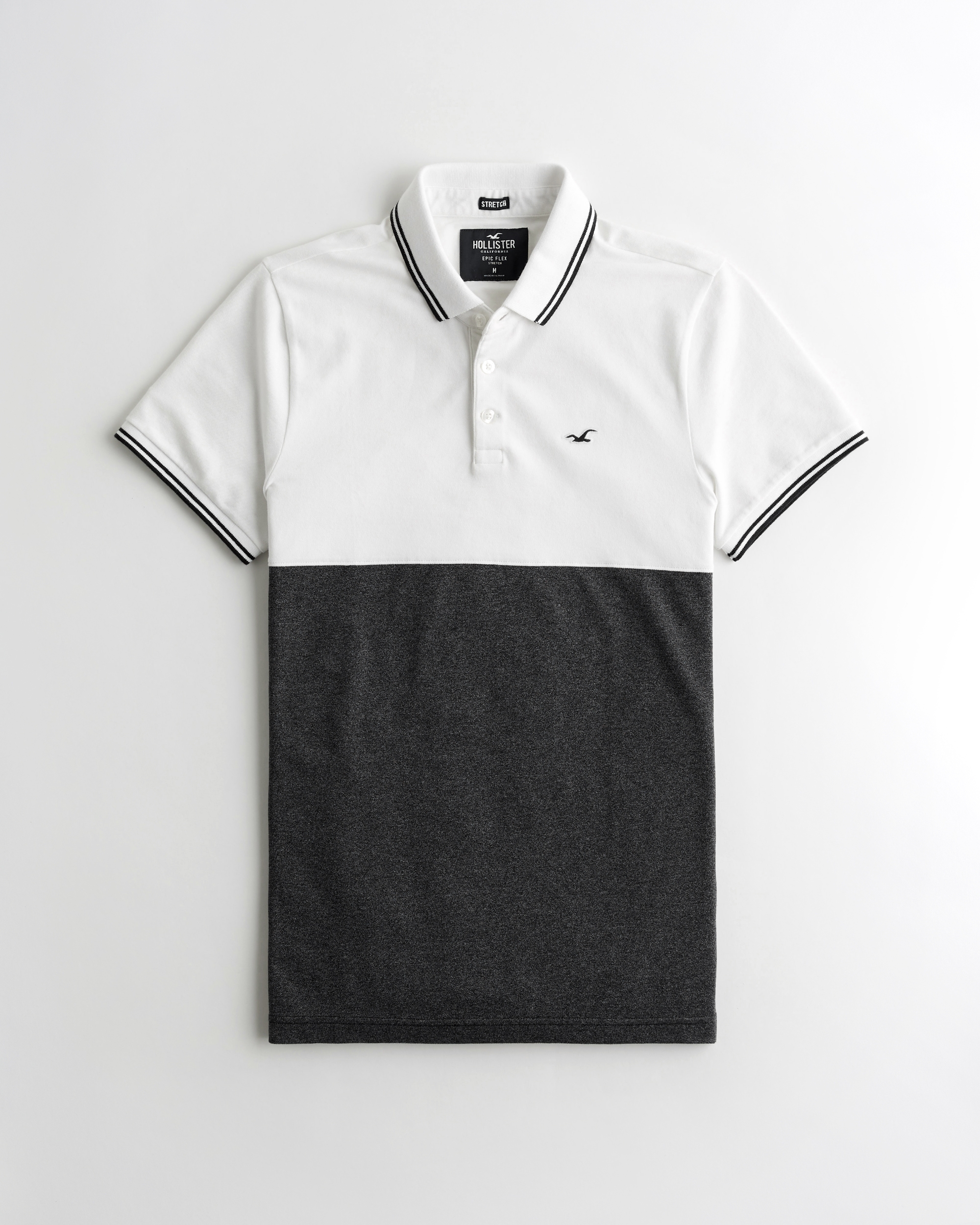 stretch slim fit polo hollister