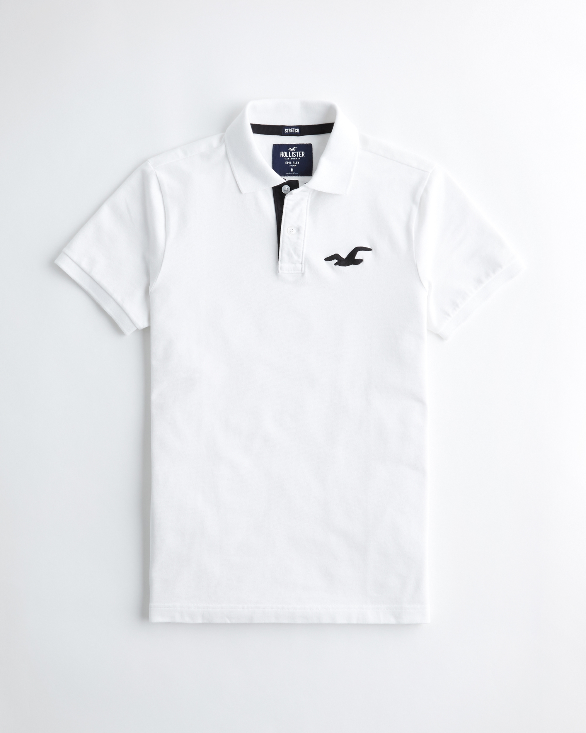 stretch slim fit polo hollister