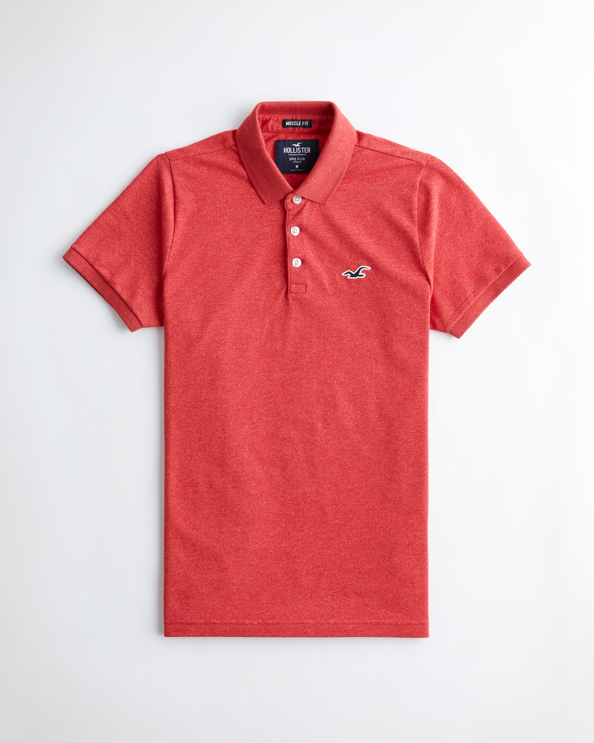 stretch slim fit polo hollister