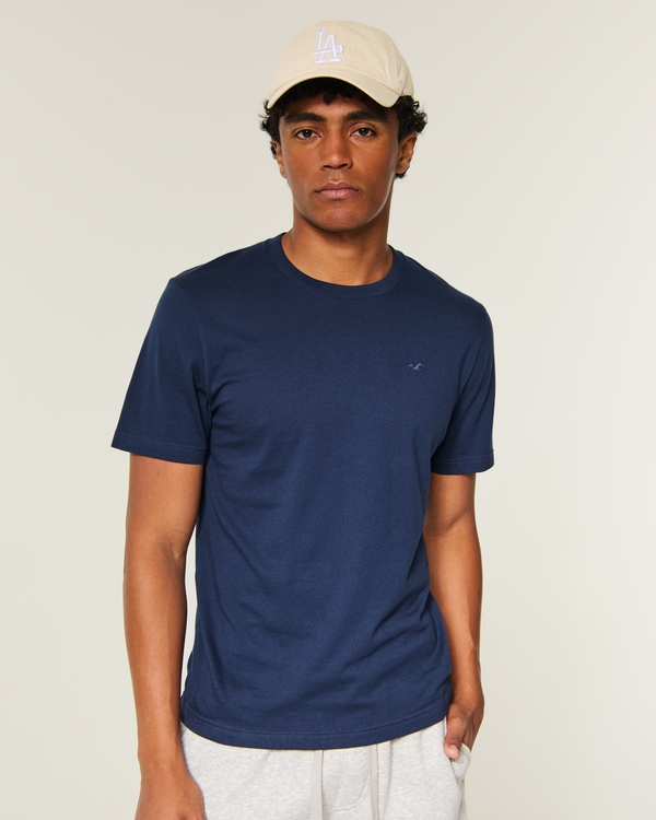 Cotton Crew Icon T-Shirt, Navy view 1