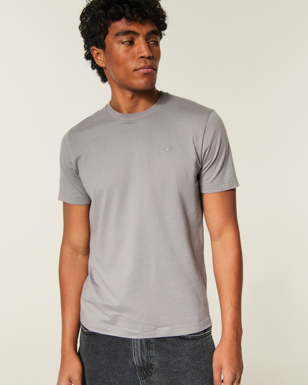 Cotton Crew Icon T-Shirt, Gray view 1