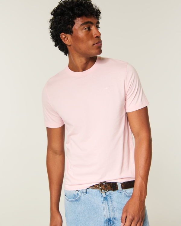 Cotton Crew Icon T-Shirt, Light Pink view 1