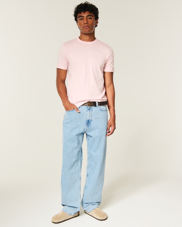 Cotton Crew Icon T-Shirt, Light Pink view 2