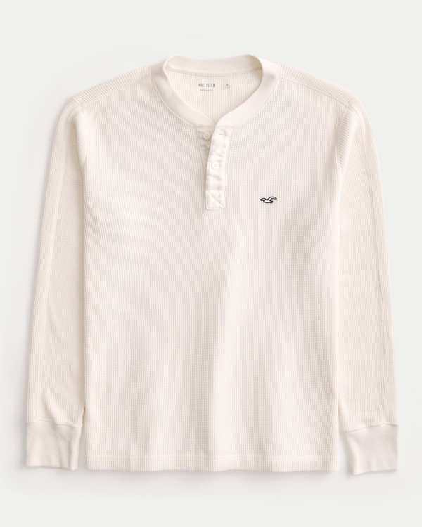 美品 00s HOLLISTERアイコン・ヘンリー xs メンズ リラックス サーマル アイコン ヘンリーシャツ | メンズ