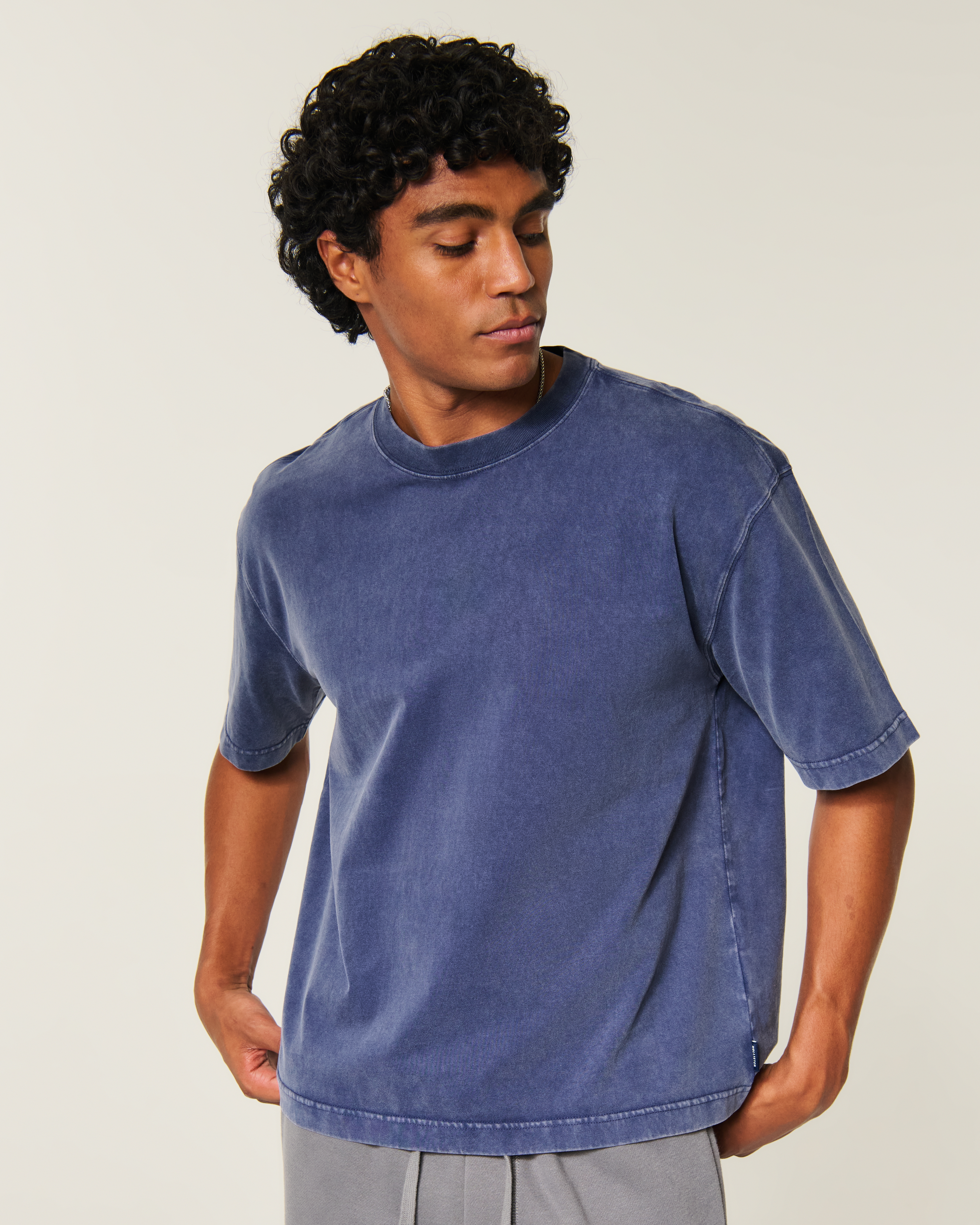 Super Boxy Washed Cropped Crew T-Shirt