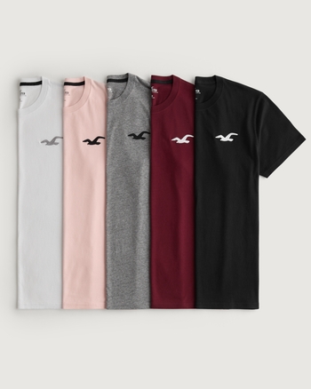 Pack De 5 Camisetas De Varios Colores Con Cuello Redondo De DESIGN