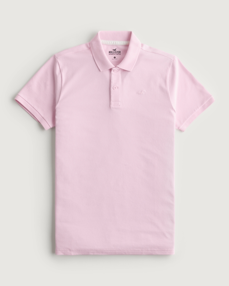 Hollister pink sale polo shirt