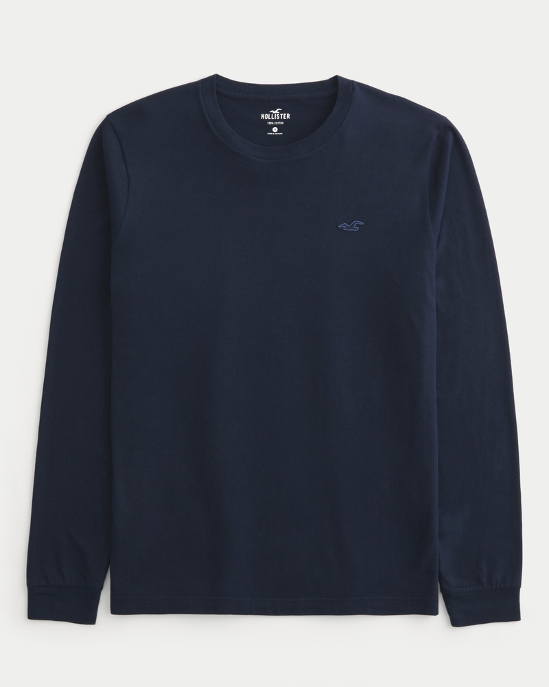 Hollister navy best sale blue shirt