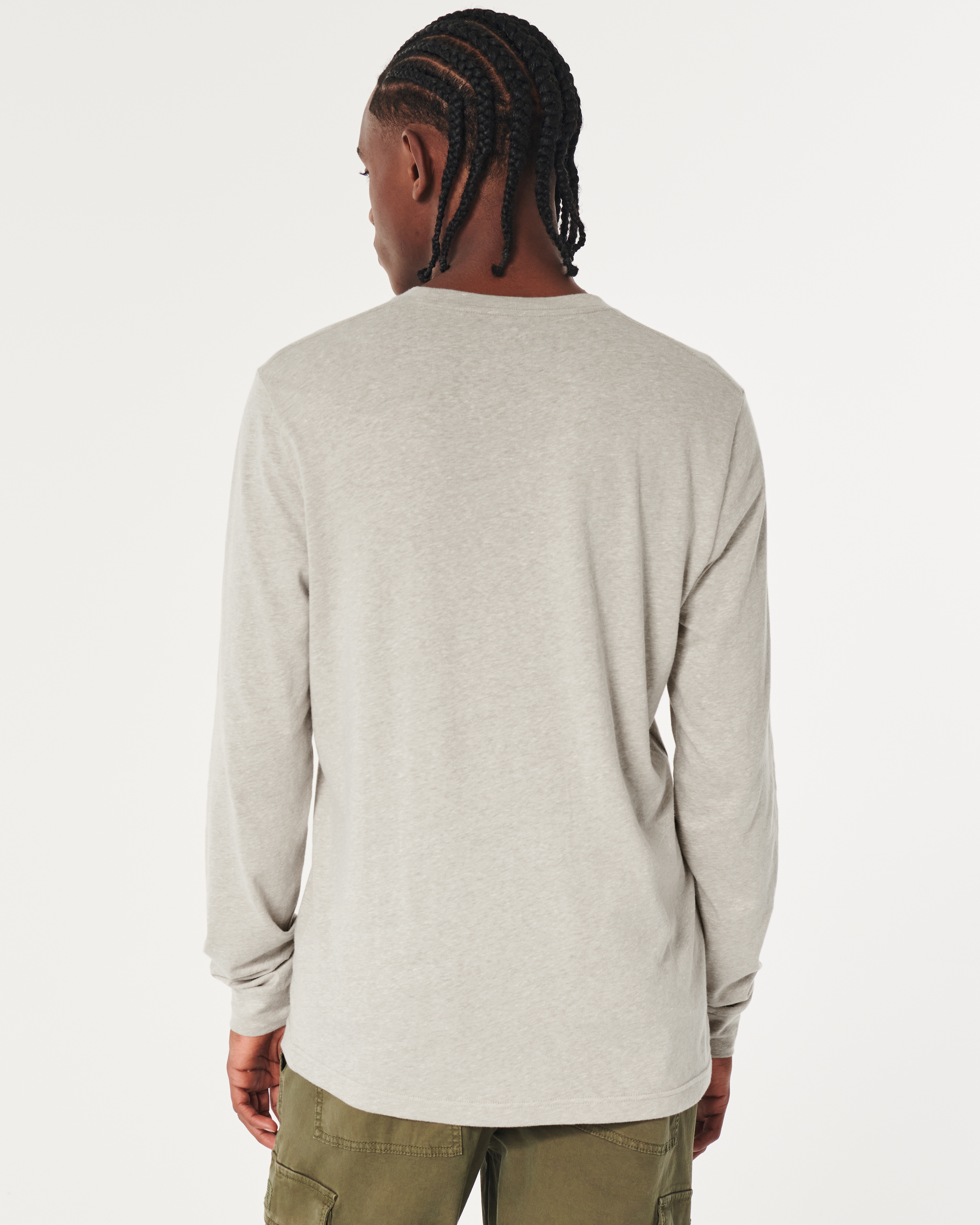 Hollister mens long best sale sleeve