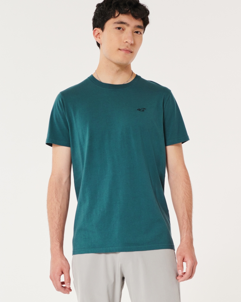 Hollister Co. ICON CREW T-SHIRT 3-PACK - Basic T-shirt - BLACK