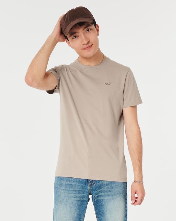 Icon Crew T-Shirt, Light Brown