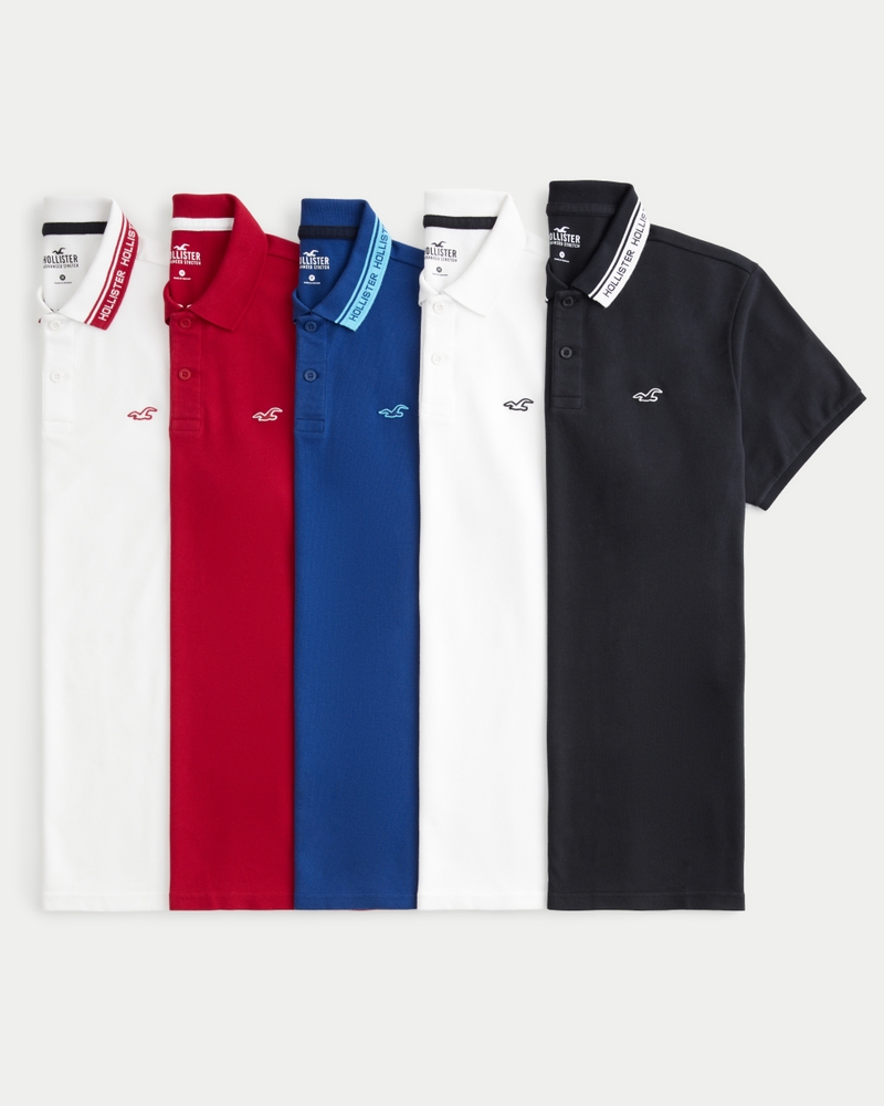 Hollister red outlet polo shirt