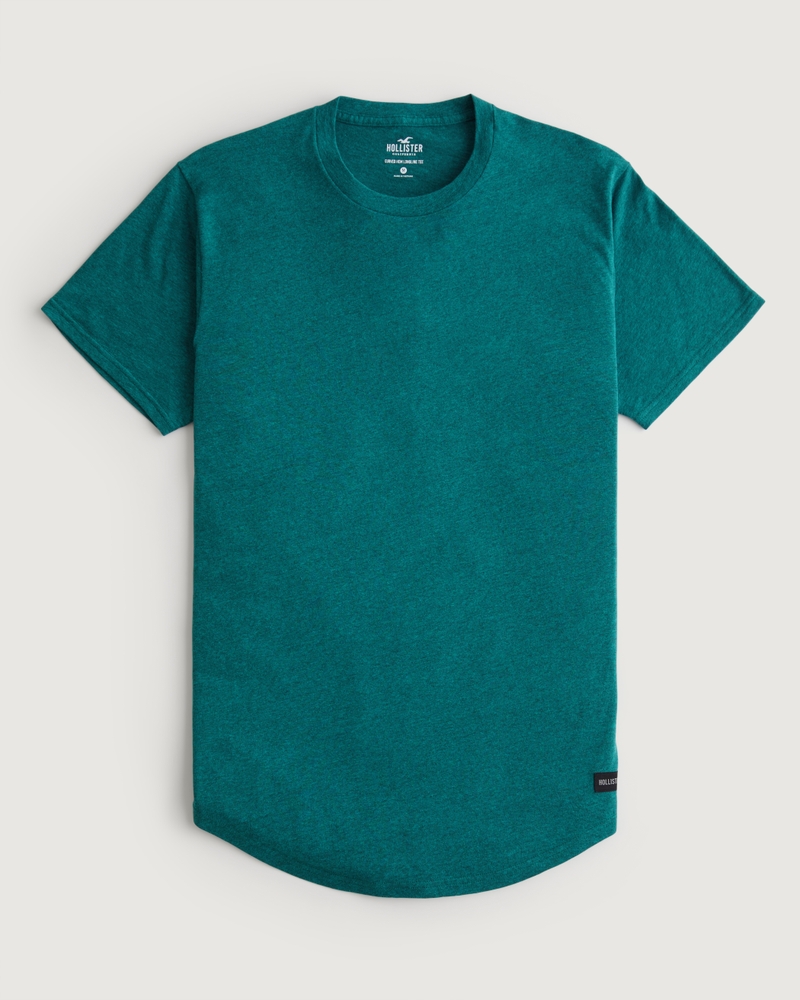 Hollister Longline Curved Hem Crew T-Shirt