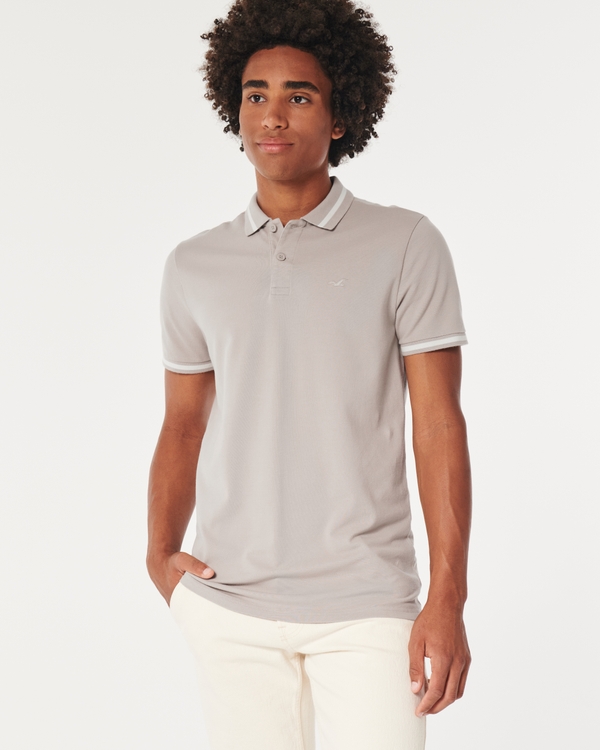 Hollister stretch black Shirt Neck Polo For Men: Buy Online at