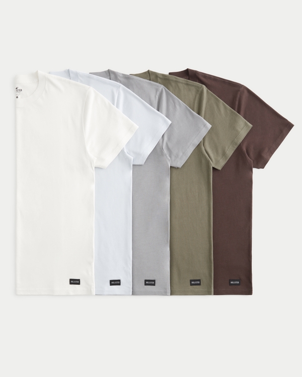 Relaxed Crew T-Shirt 5-Pack, White
