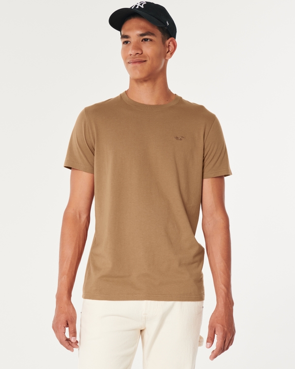 Icon Crew T-Shirt, Light Brown