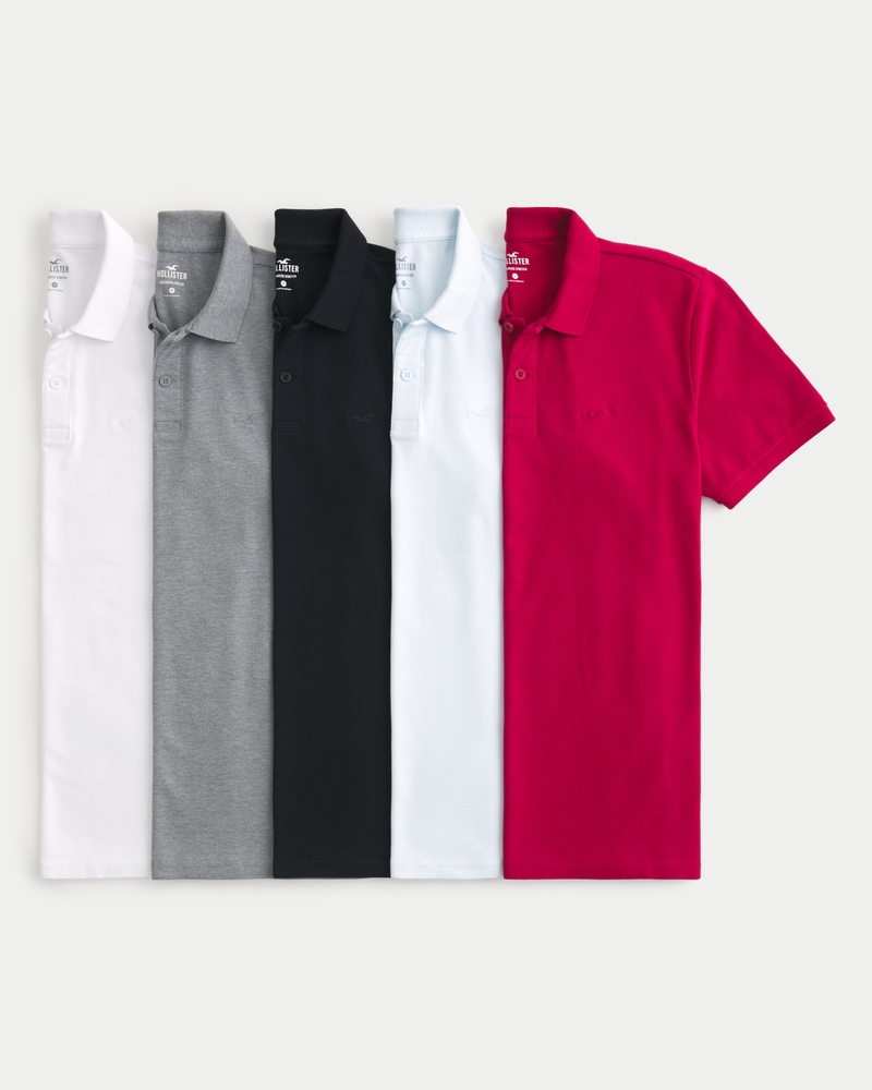 Hollister red polo shirt best sale